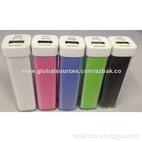 Power Banks, Capacity of 2,000mAh, 5V/1A Input and Output, Sized 92*25*25mm with Good Quality